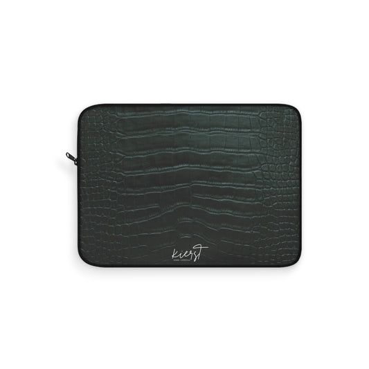 Emerald Crocodile Laptop Sleeve | Quiet Luxury for Your Tech