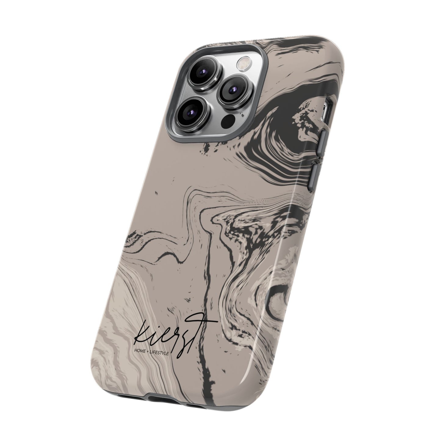 Cream, Grey, and Taupe Marble iPhone Case | A Bold Neutral Grounded in Softness