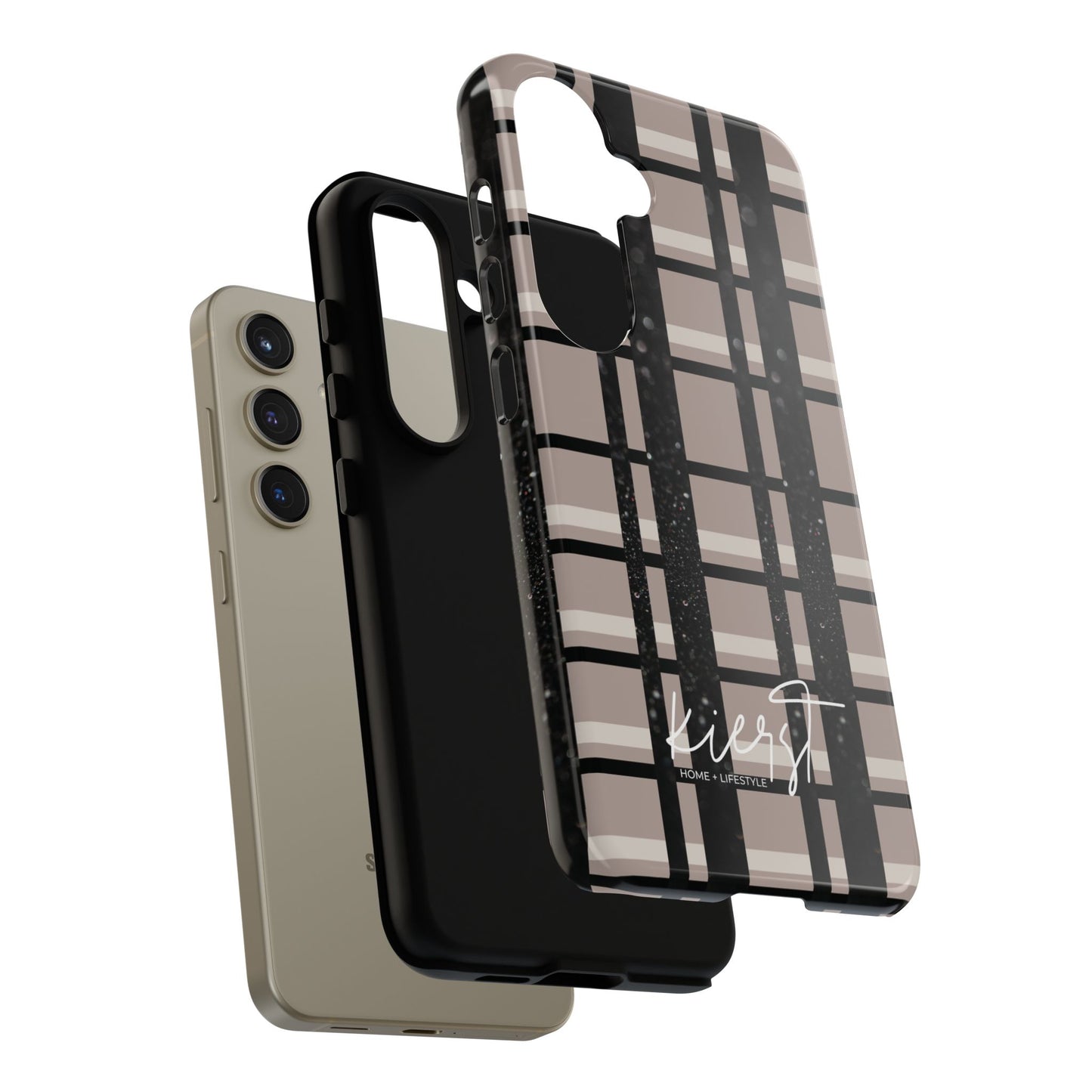 Elevated Neutrals Plaid Samsung Galaxy Case | Structured Style, Soft Edge