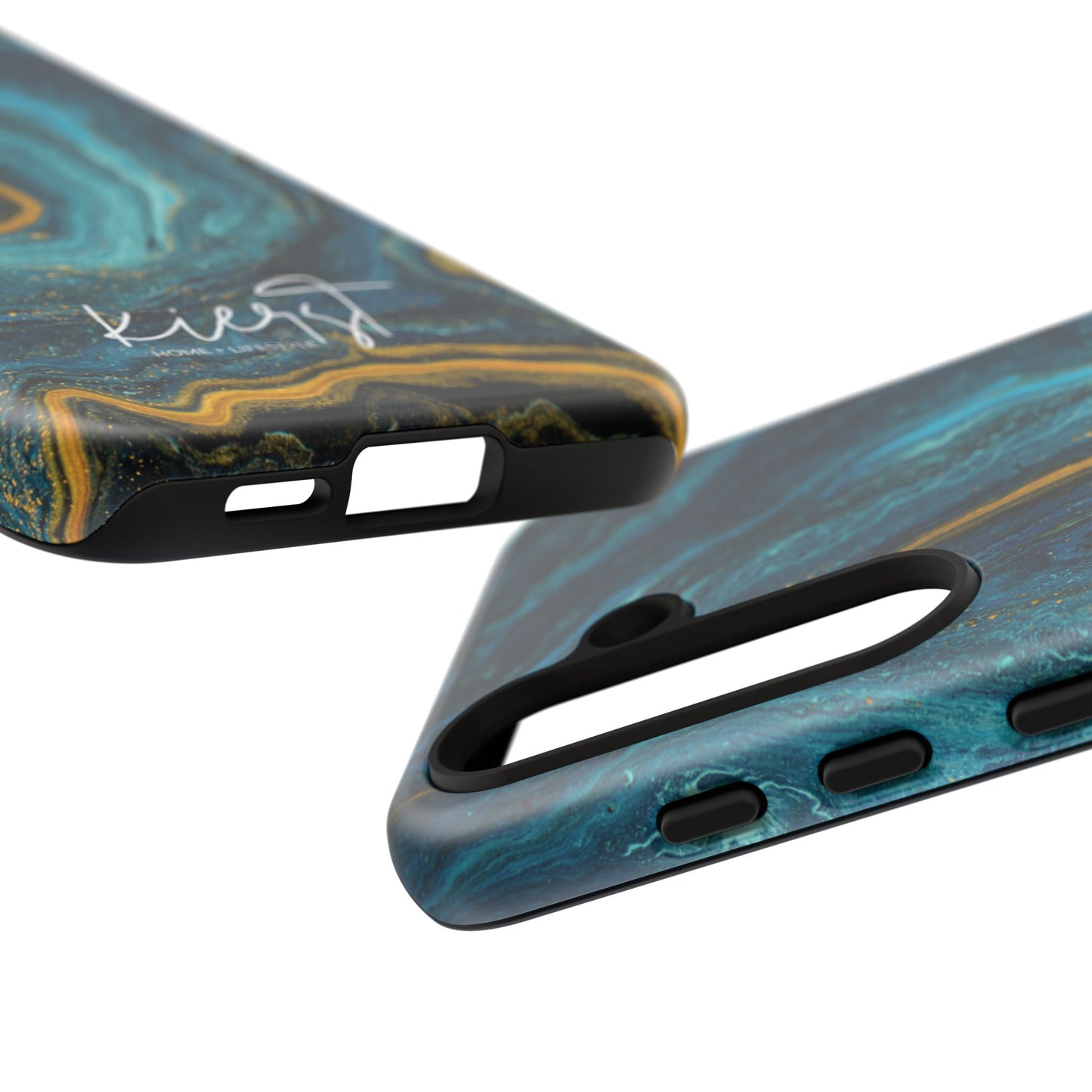 Gold & Teal Marble Samsung Galaxy Case | Swirled Depth Meets Everyday Edge
