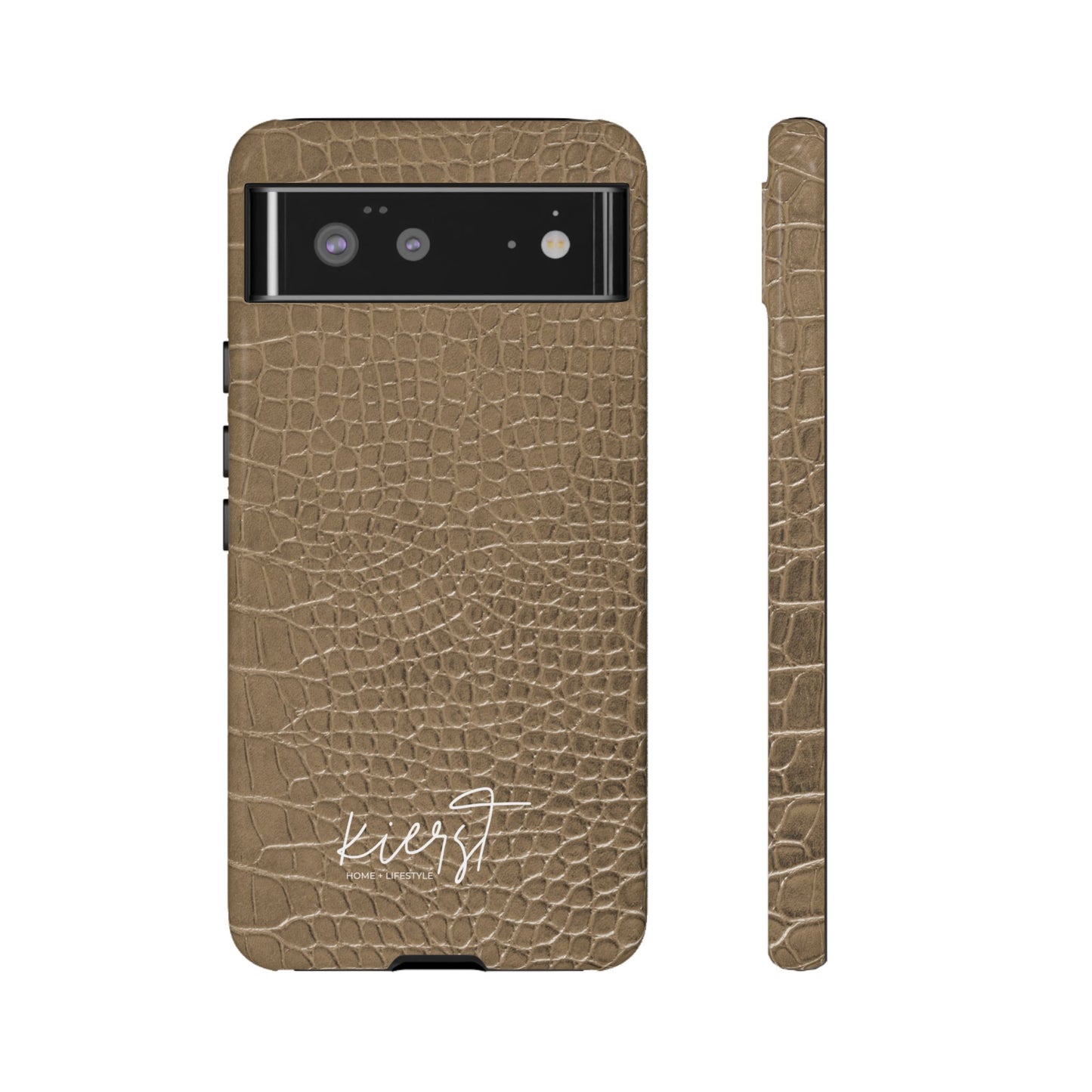 Tan Alligator Print Google Pixel Case | Warm Neutrals, Refined Style
