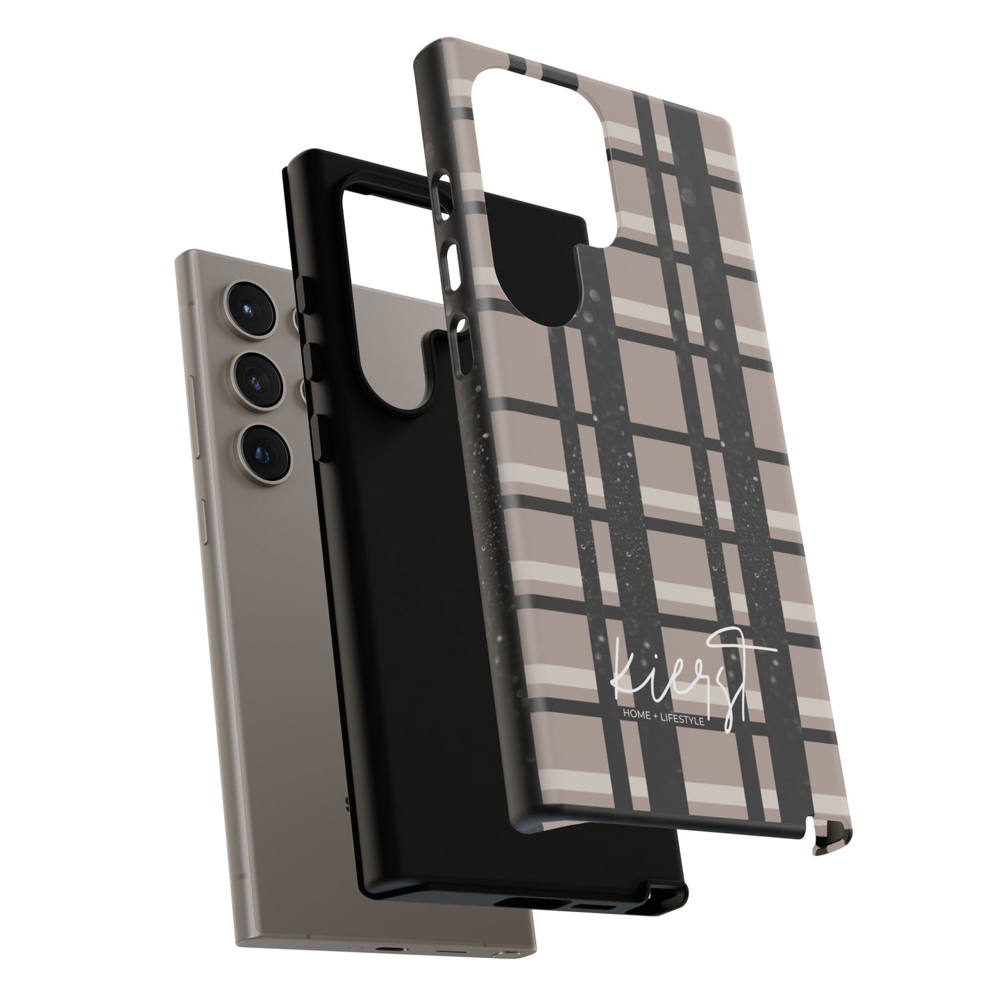 Elevated Neutrals Plaid Samsung Galaxy Case | Structured Style, Soft Edge