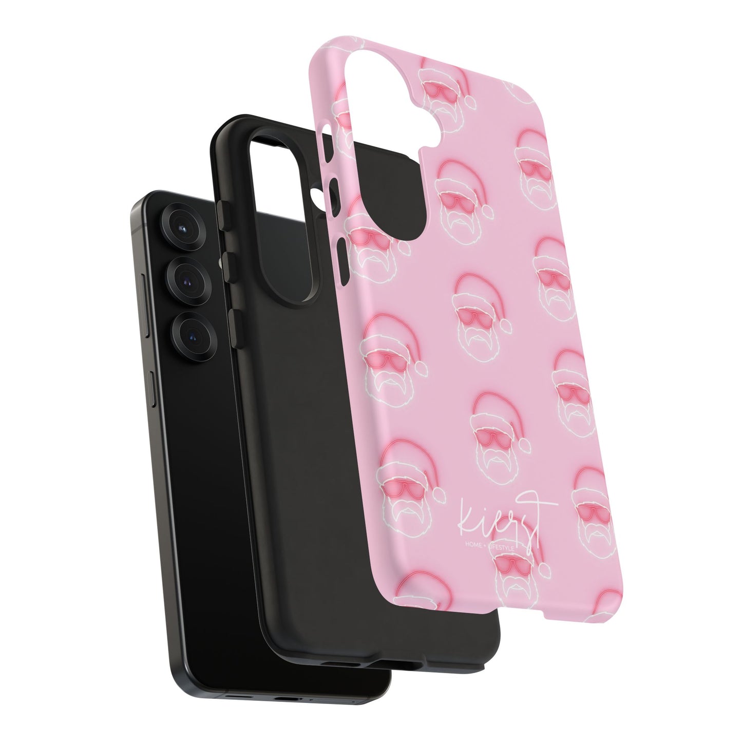 Holiday 25 Neon Sign Santa on Pink Samsung Galaxy Phone Case