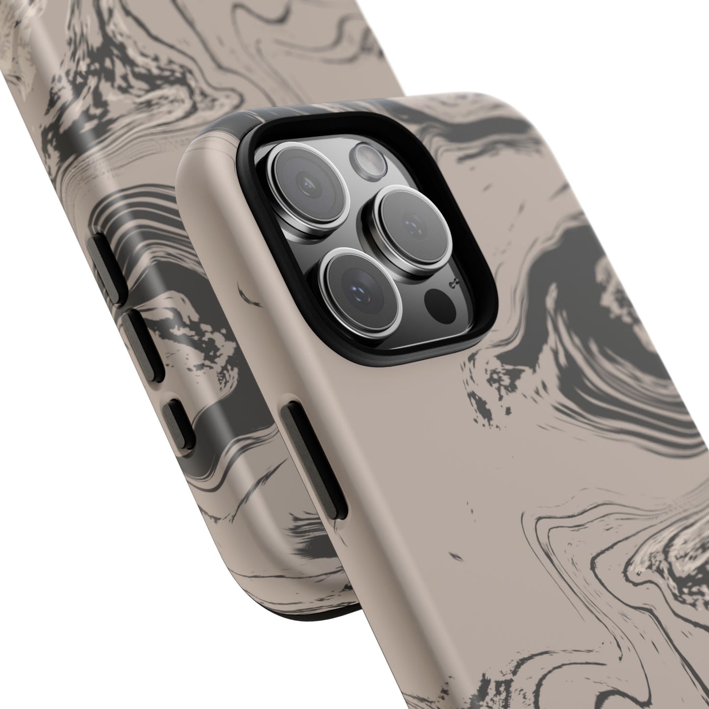Cream, Grey, and Taupe Marble iPhone Case | A Bold Neutral Grounded in Softness