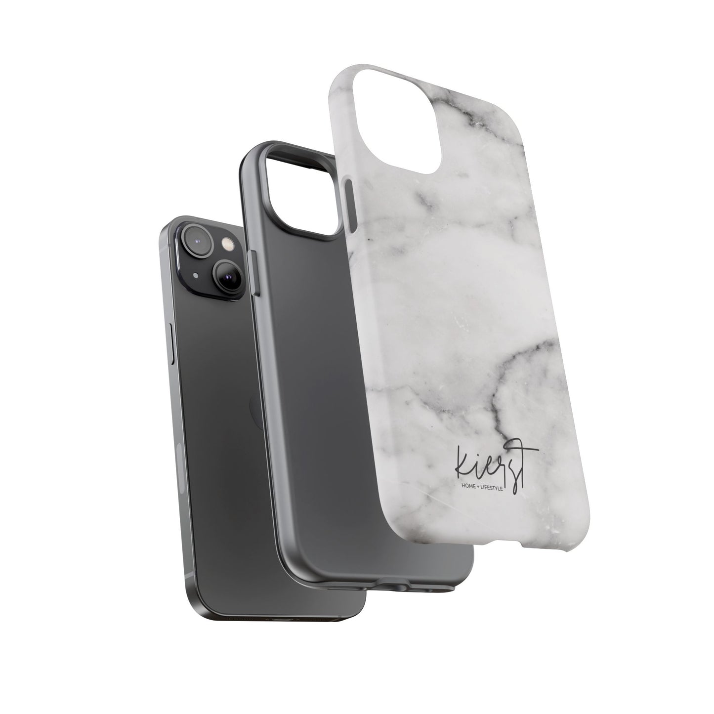 Lived-In White and Grey Marble iPhone Case | Curated Calm, Captured in Marble