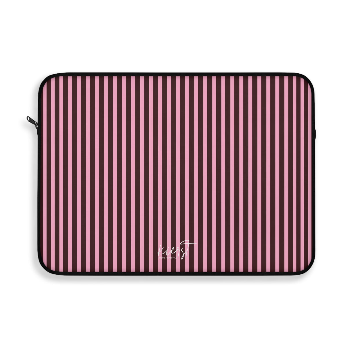 Signature Velvet Noir + Pink Stripes Laptop Sleeve