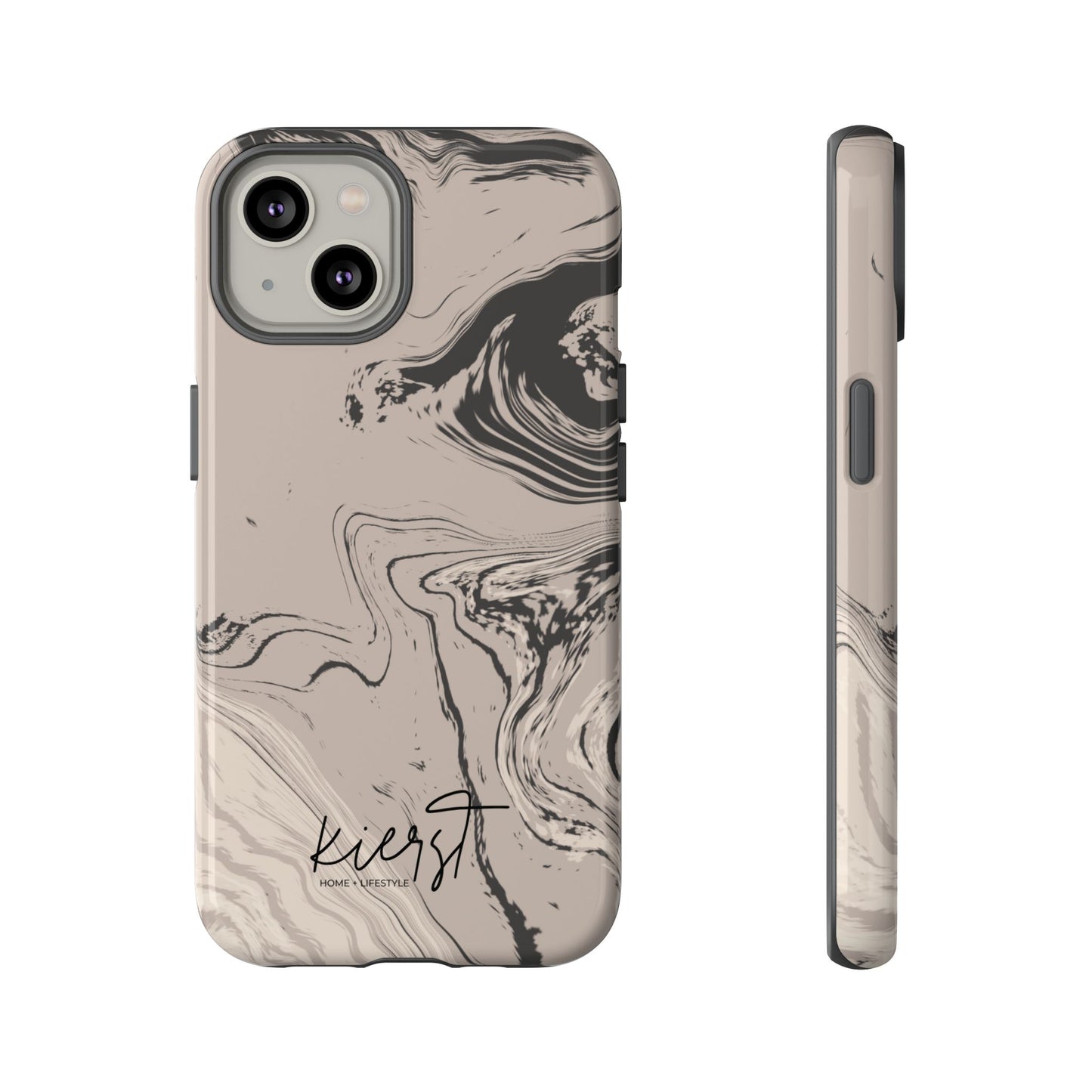 Cream, Grey, and Taupe Marble iPhone Case | A Bold Neutral Grounded in Softness