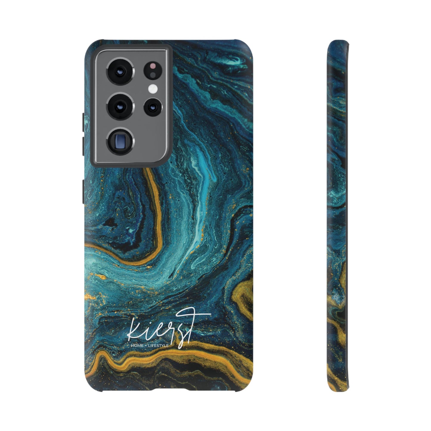 Gold & Teal Marble Samsung Galaxy Case | Swirled Depth Meets Everyday Edge