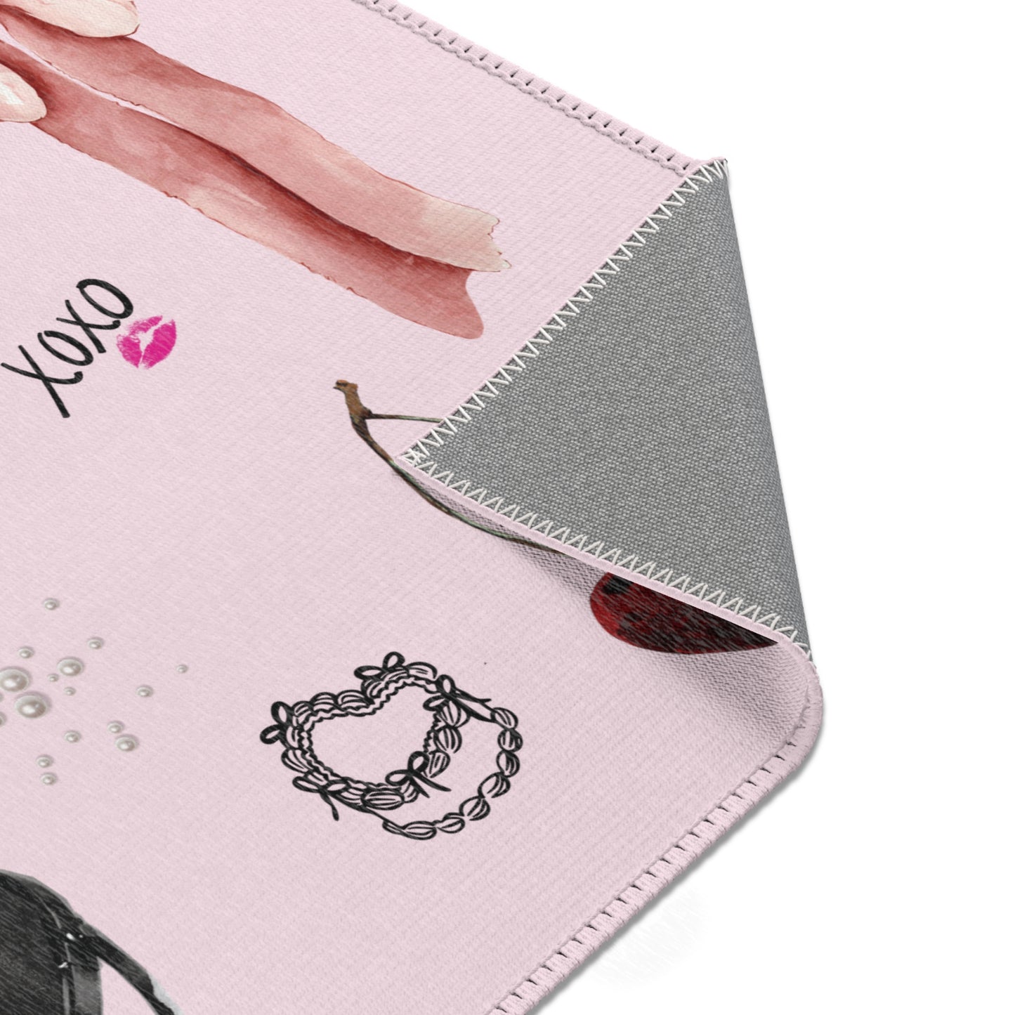 Edge of Romance Area Rug ā Landscape Pink Collage Design