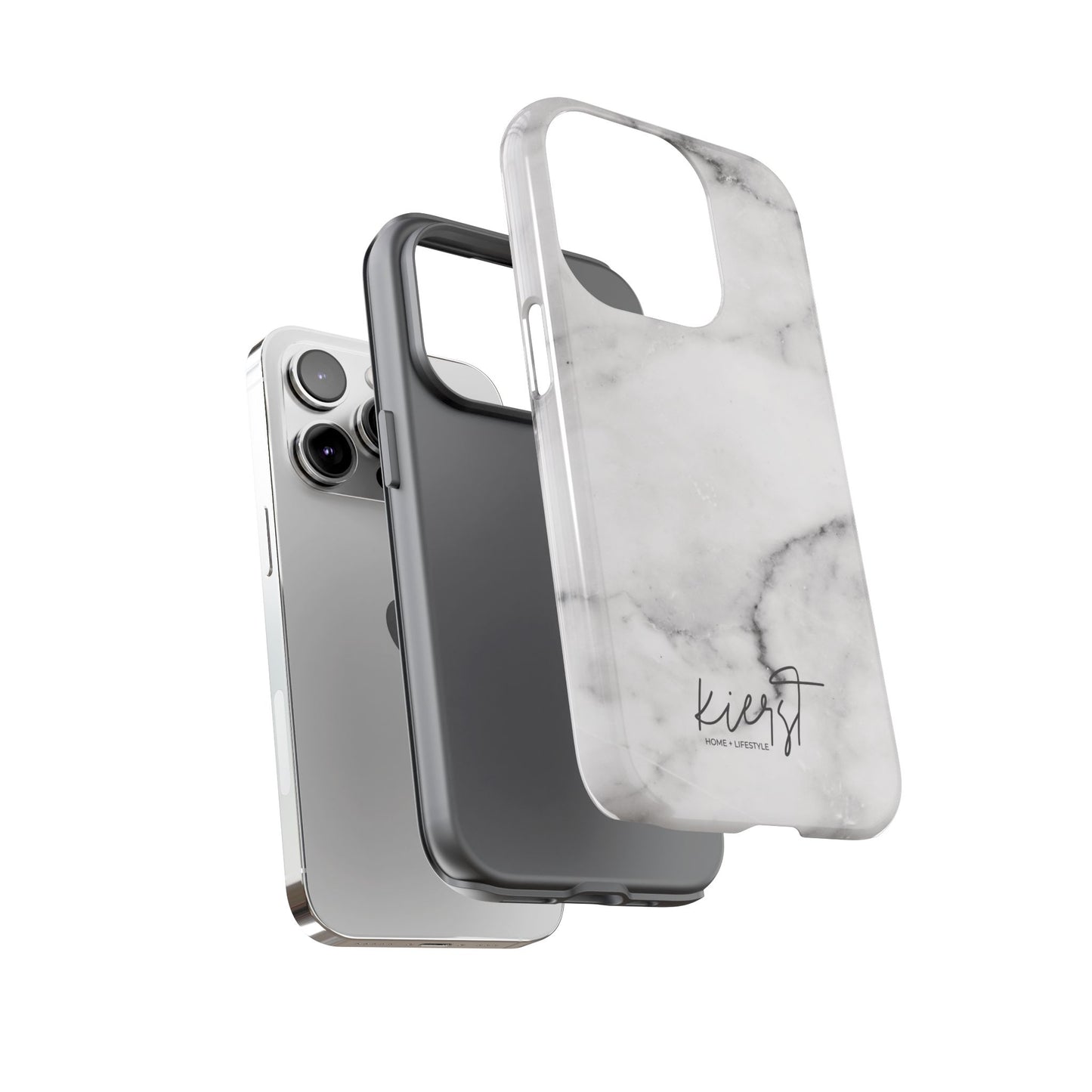 Lived-In White and Grey Marble iPhone Case | Curated Calm, Captured in Marble
