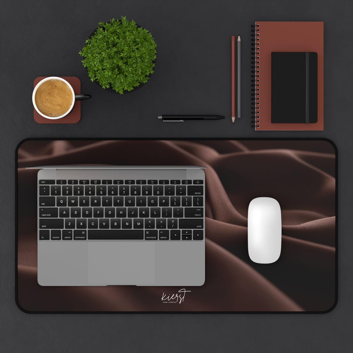 Chocolate Silk Print Desk Mat