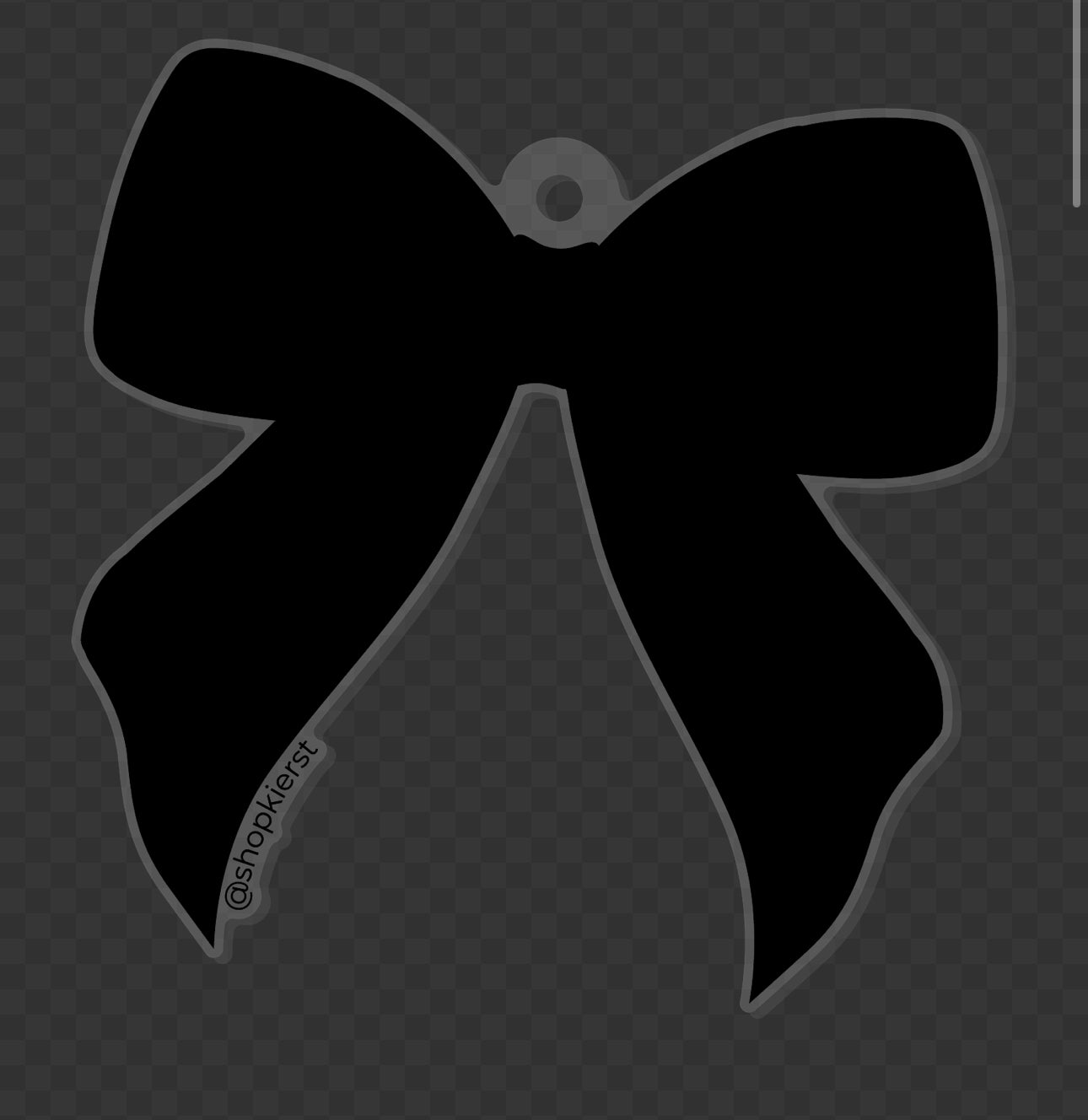 Black Bow Ornament + Keychain