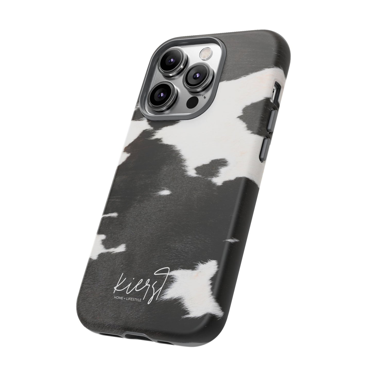 Black and White Cow Hide Print iPhone Case