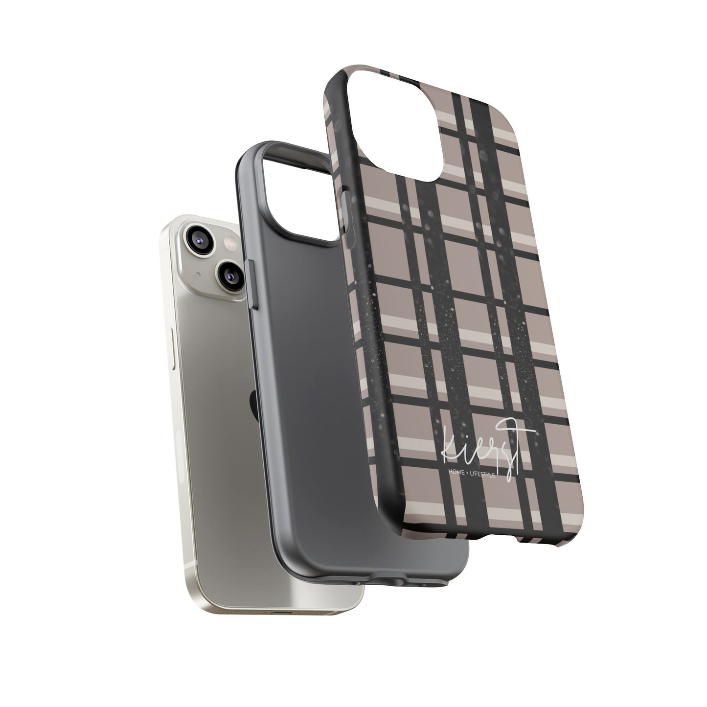 Elevated Neutrals Plaid iPhone Case | Classic Pattern, Modern Contrast