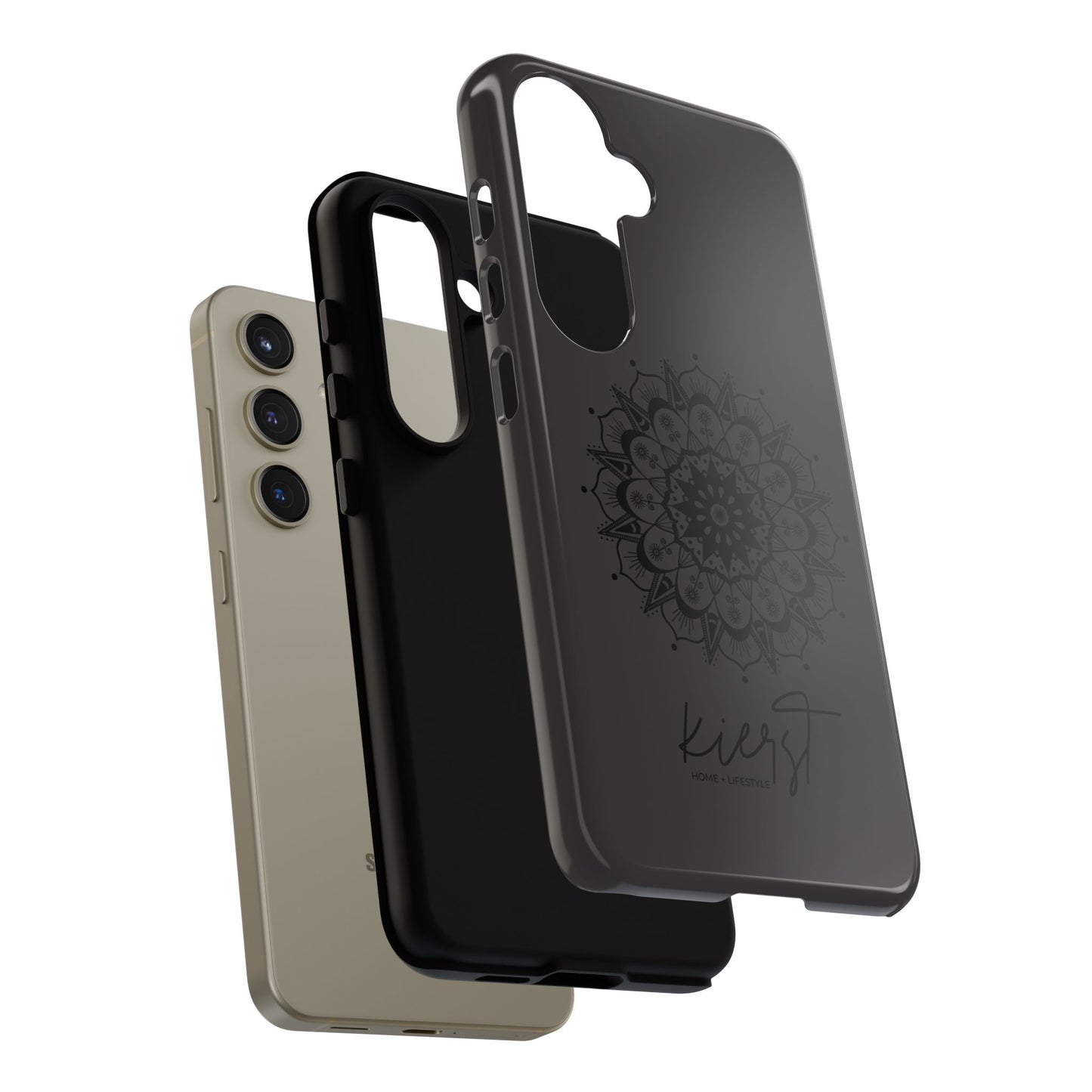 Black Mandala Samsung Galaxy Phone Case | Elevated Symmetry, Timeless Energy