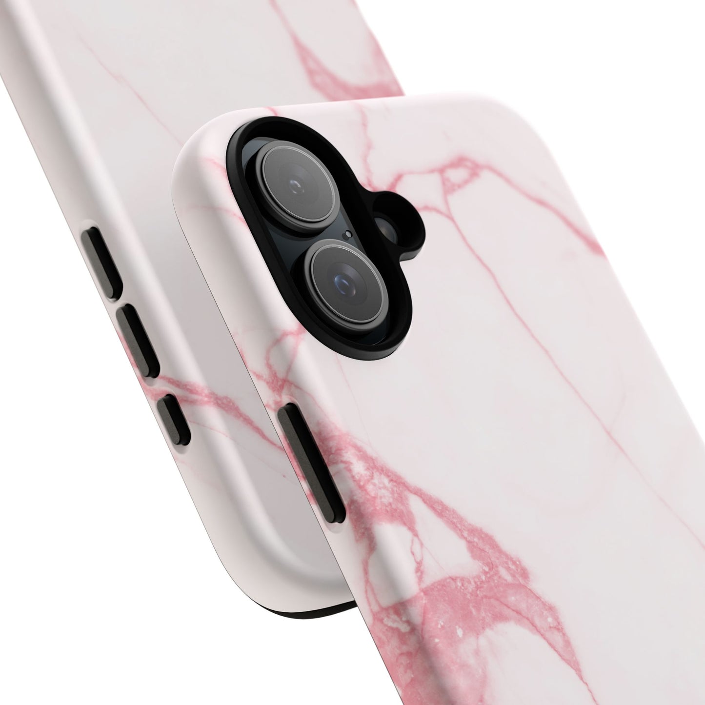 Pink & White Marble iPhone Case | Classic Elegance, Feminine Twist