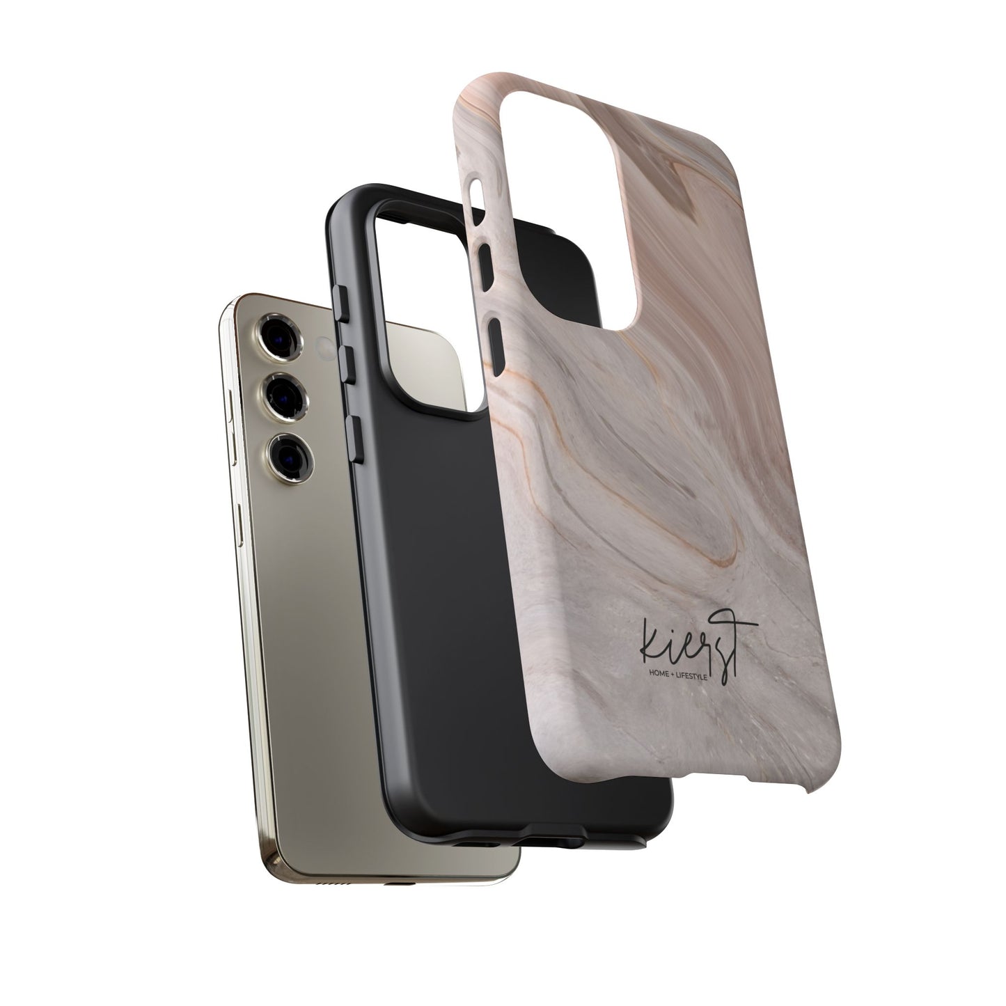 Blush Swirl Marble Samsung Galaxy Phone Case | Subtle Design, Timeless Tone