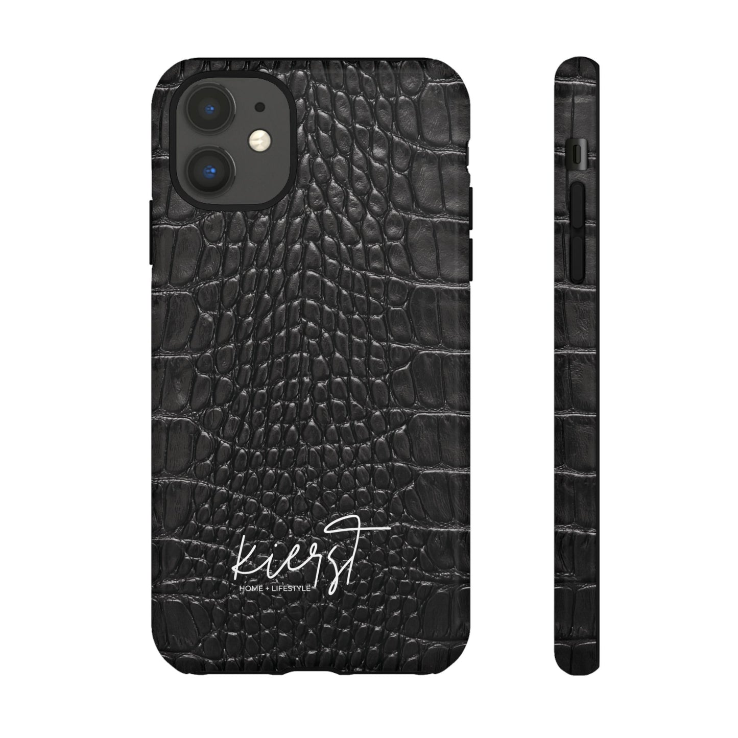 Black Alligator Print iPhone Case | Minimalist Edge Meets Everyday Function