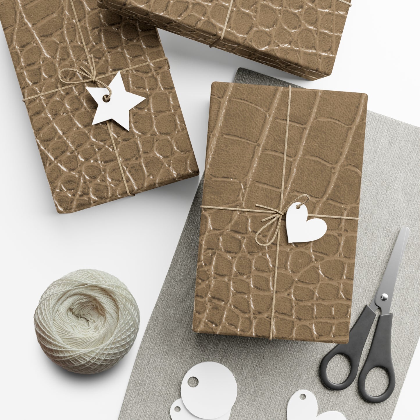 Tan Alligator Gift Wrapping Paper