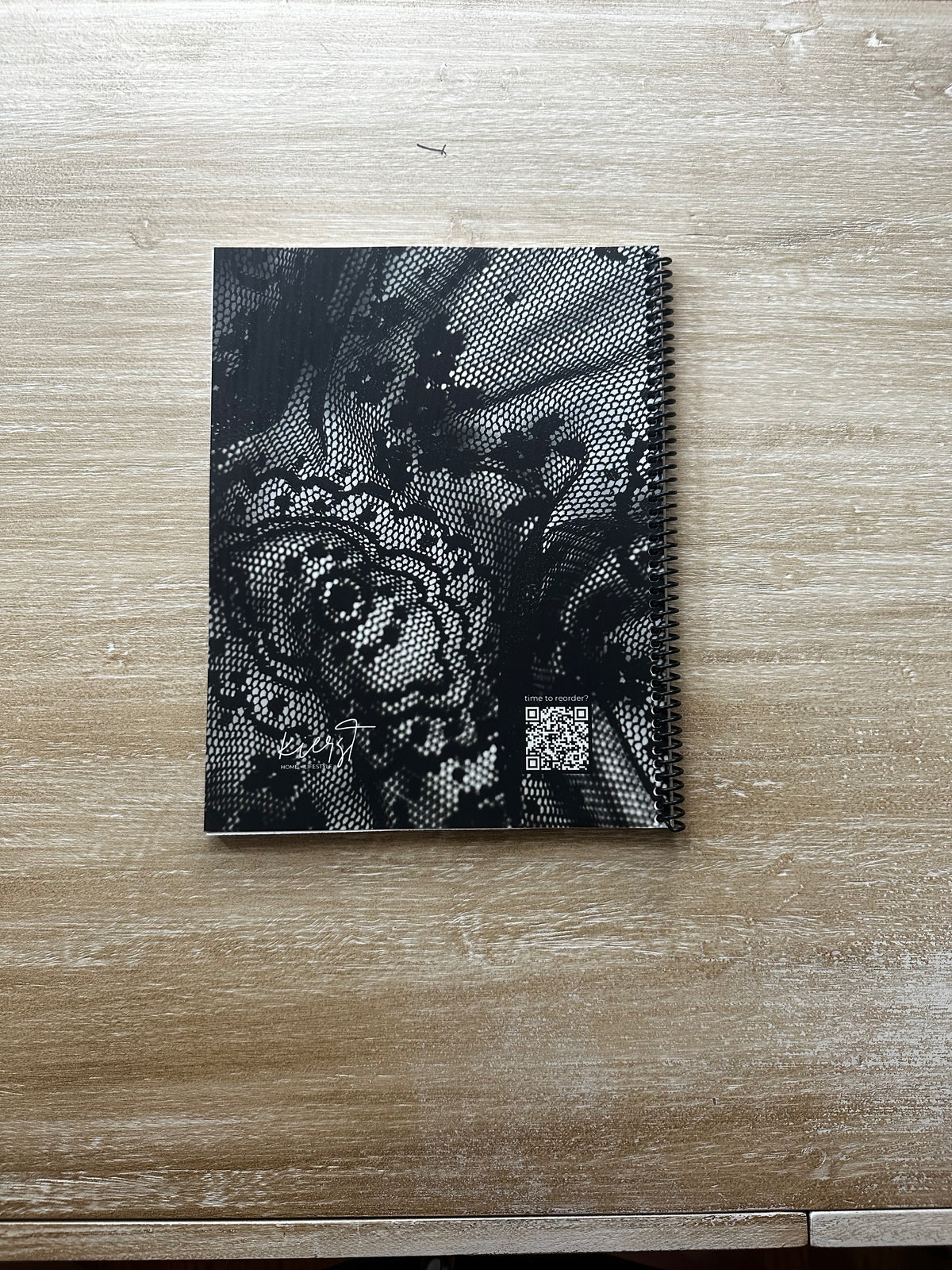 Black + White Lace Notebook