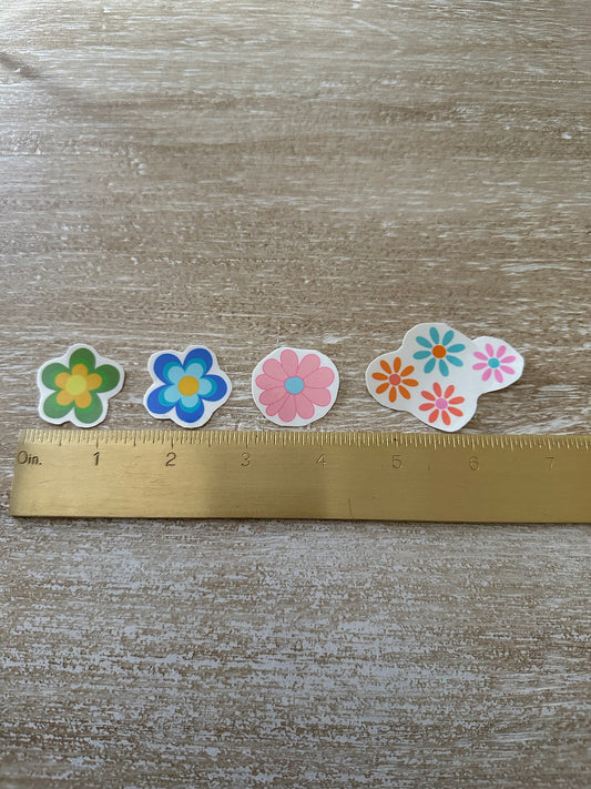 Vibrant colorful flower temporary tattoo