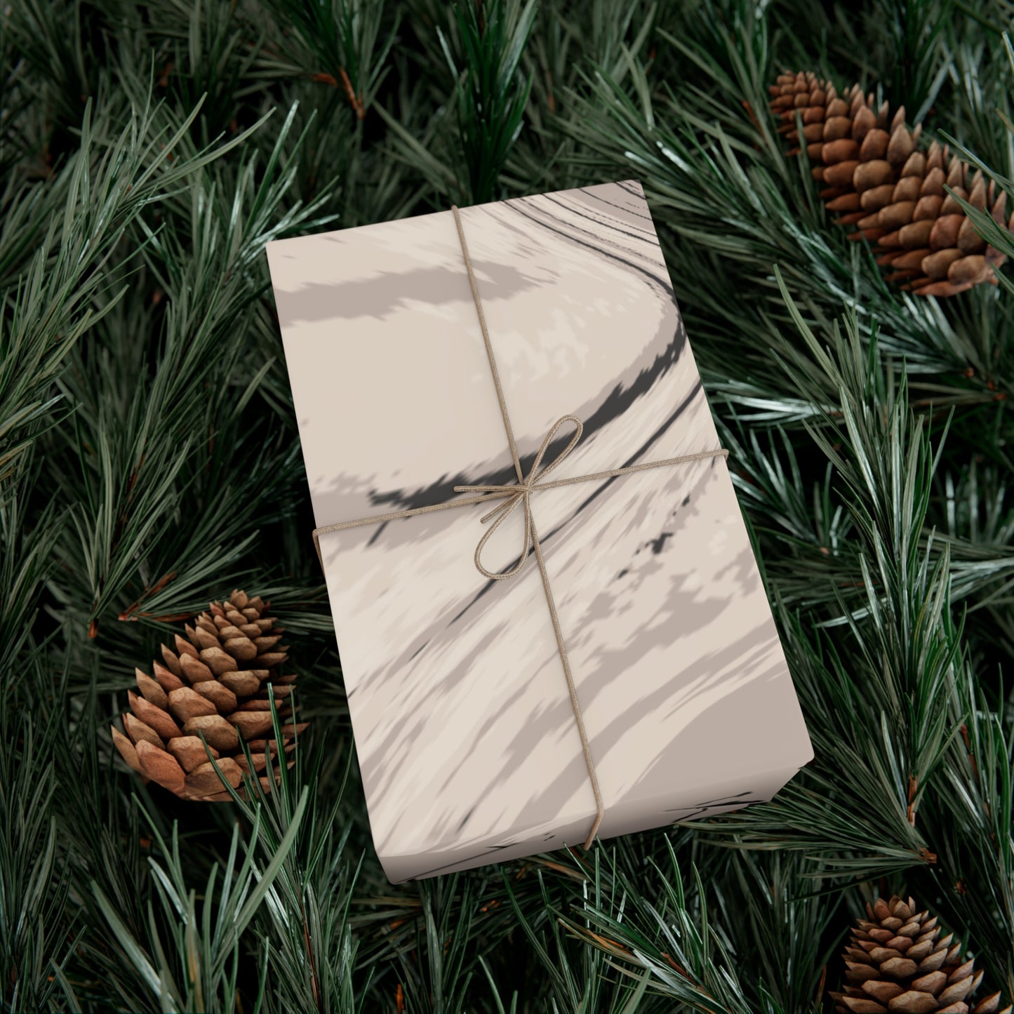 Cream, Grey, and Taupe Marble Gift Wrapping Paper