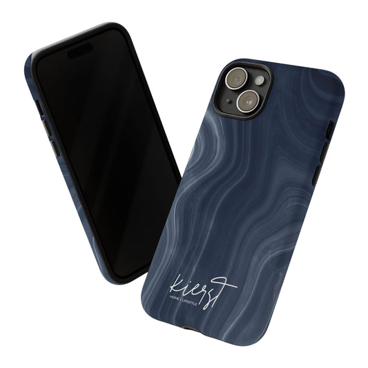 Navy Marble iPhone Case