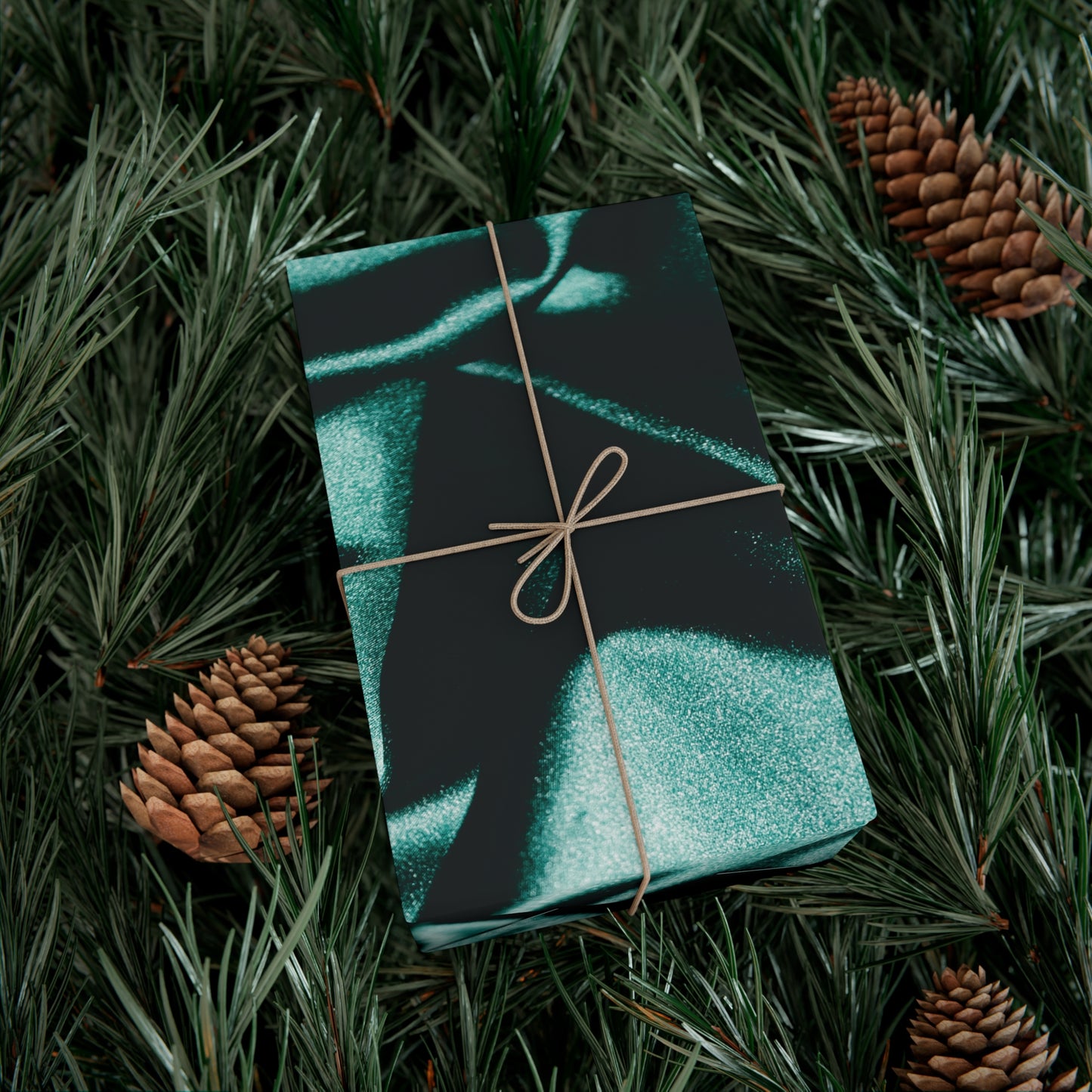 Emerald Satin Print Gift Wrapping Paper