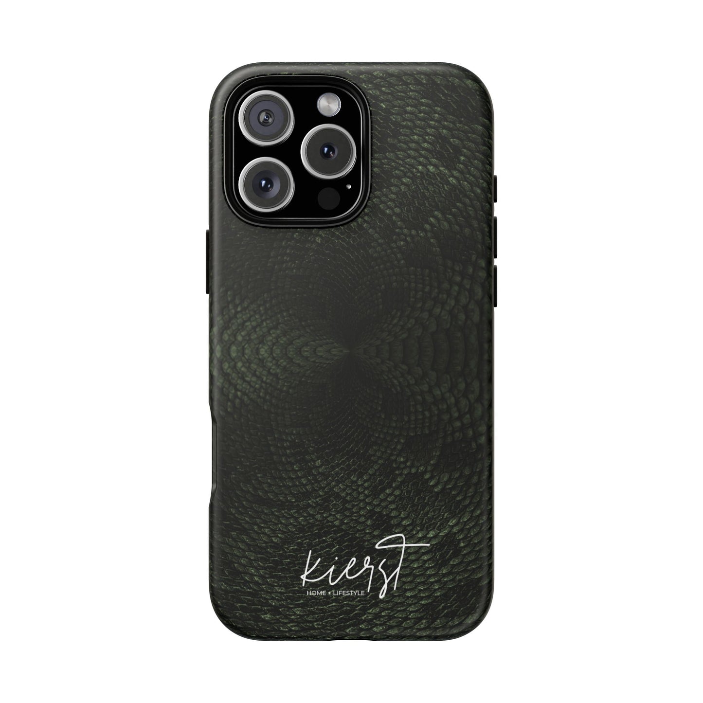 Deep Rich Green Snake Print iPhone Case