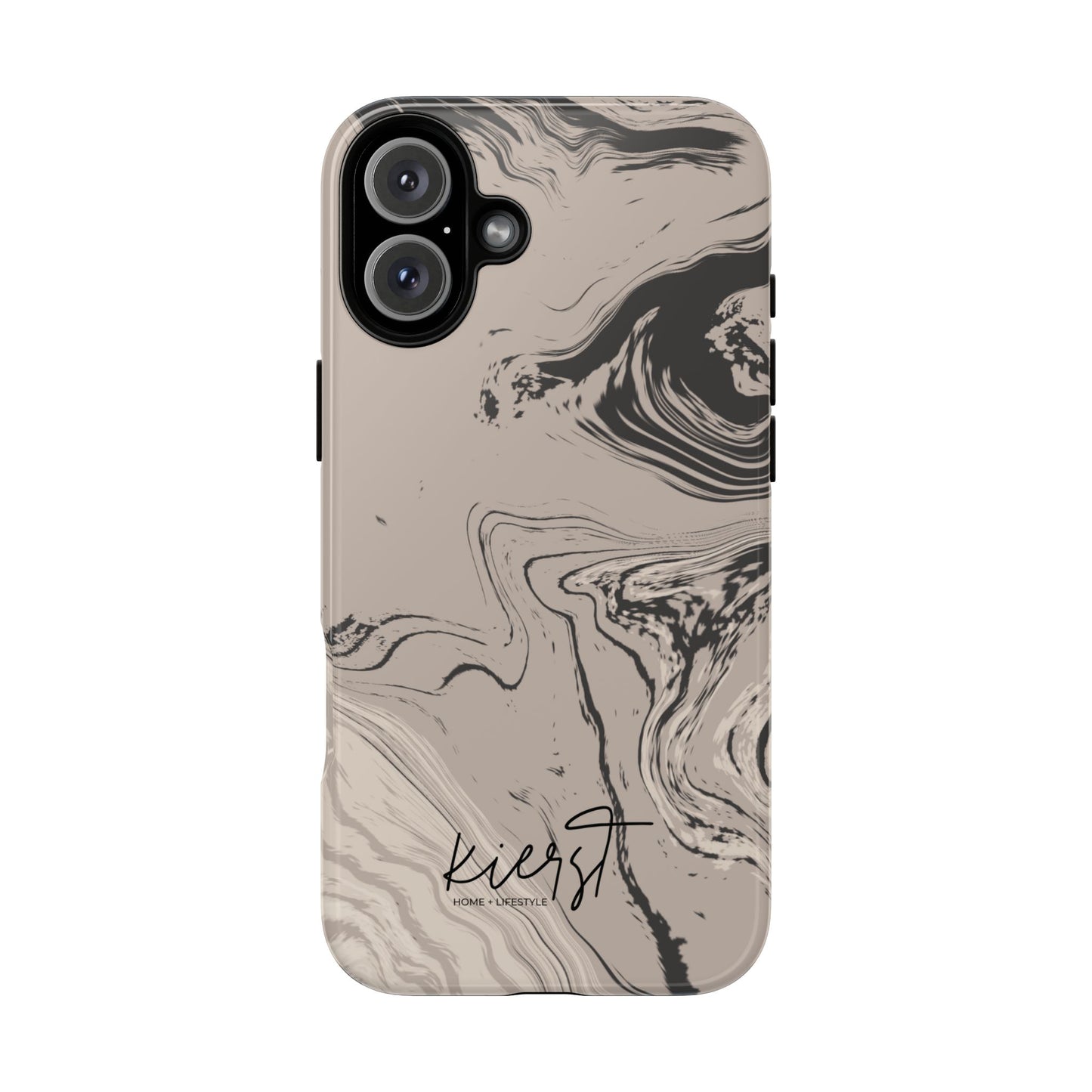 Cream, Grey, and Taupe Marble iPhone Case | A Bold Neutral Grounded in Softness