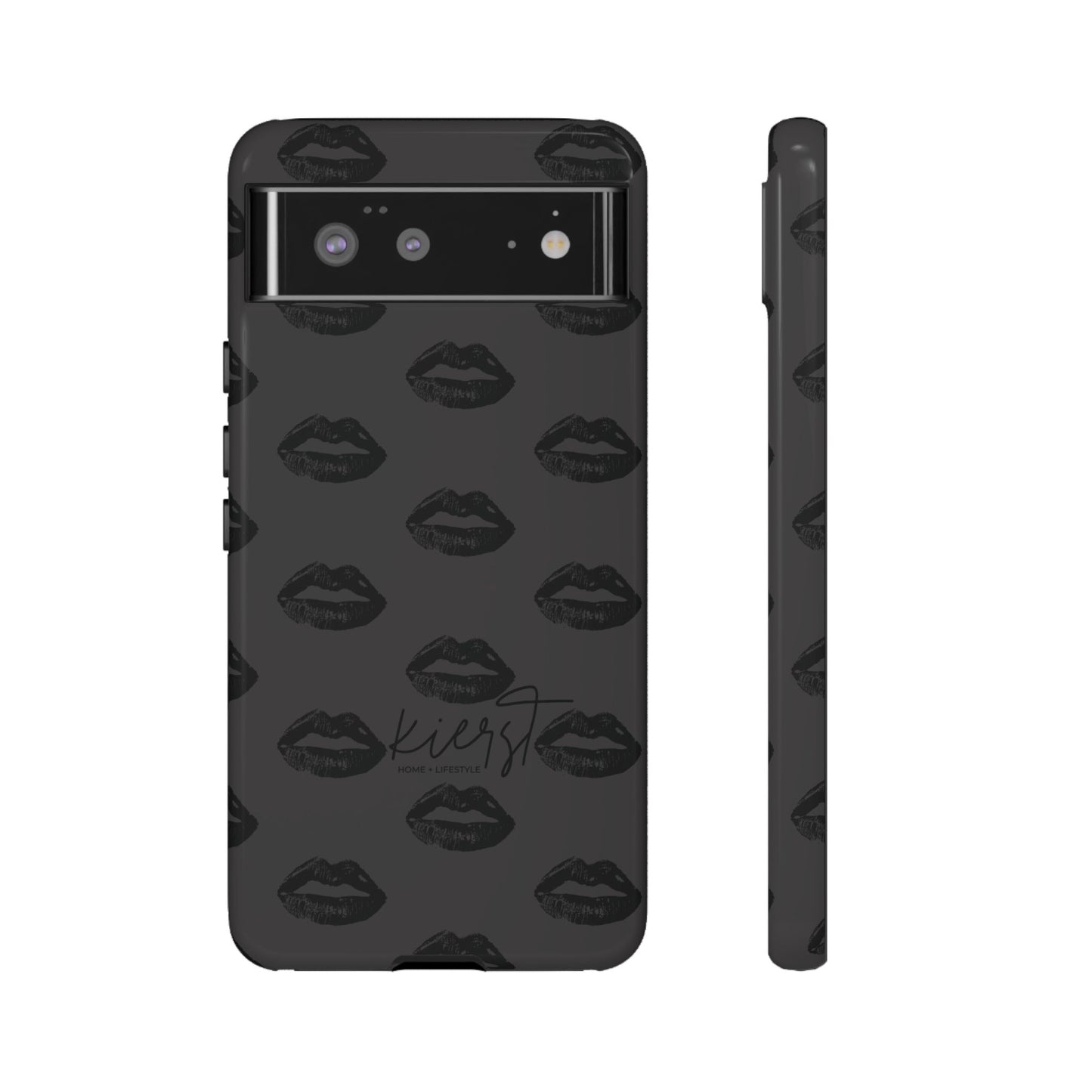 Black Lips Google Pixel Phone Case | Monochrome Meets Mood