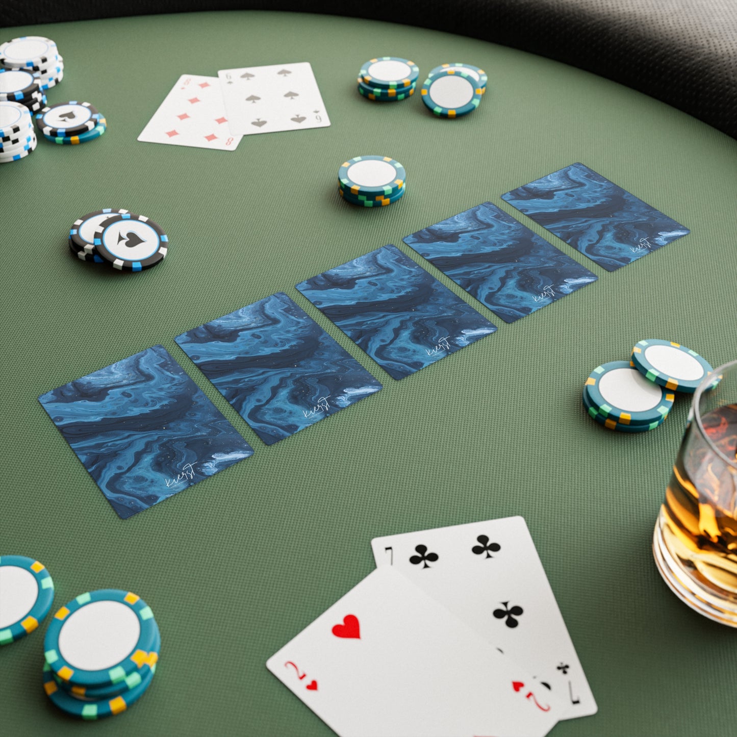 Blue Marble Poker Playing Cards ā Luxe 54 Card Deck