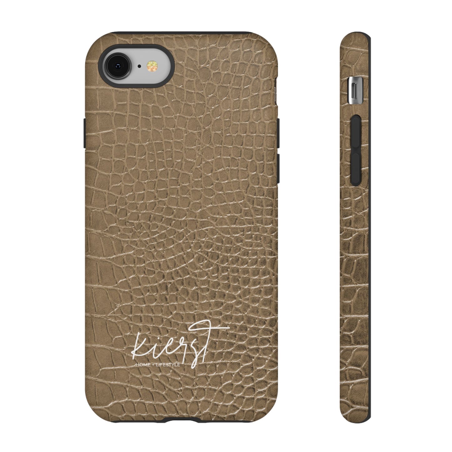 Tan Alligator Print iPhone Case | Elevated texture meets everyday ease