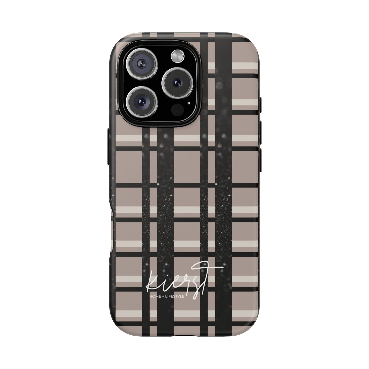 Elevated Neutrals Plaid iPhone Case | Classic Pattern, Modern Contrast