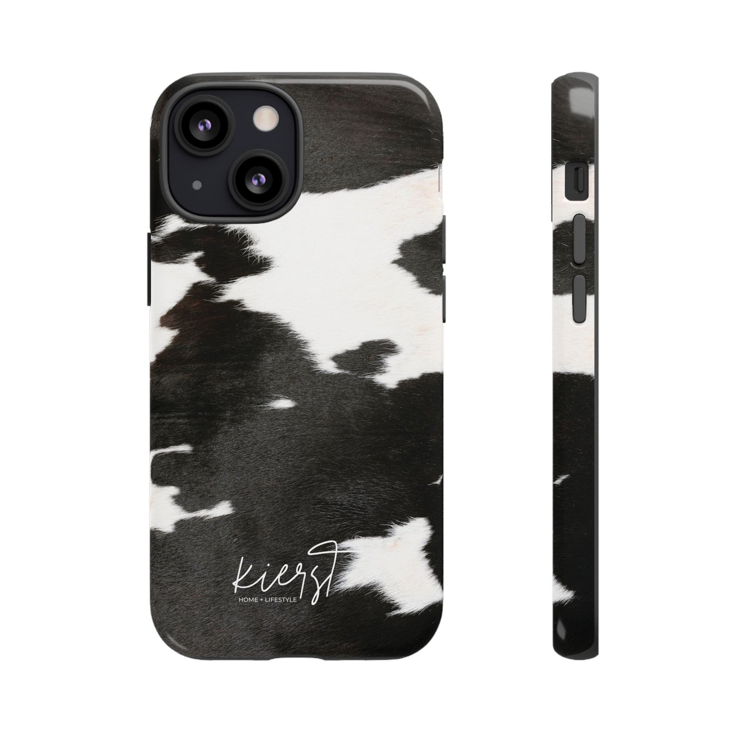 Black and White Cow Hide Print iPhone Case