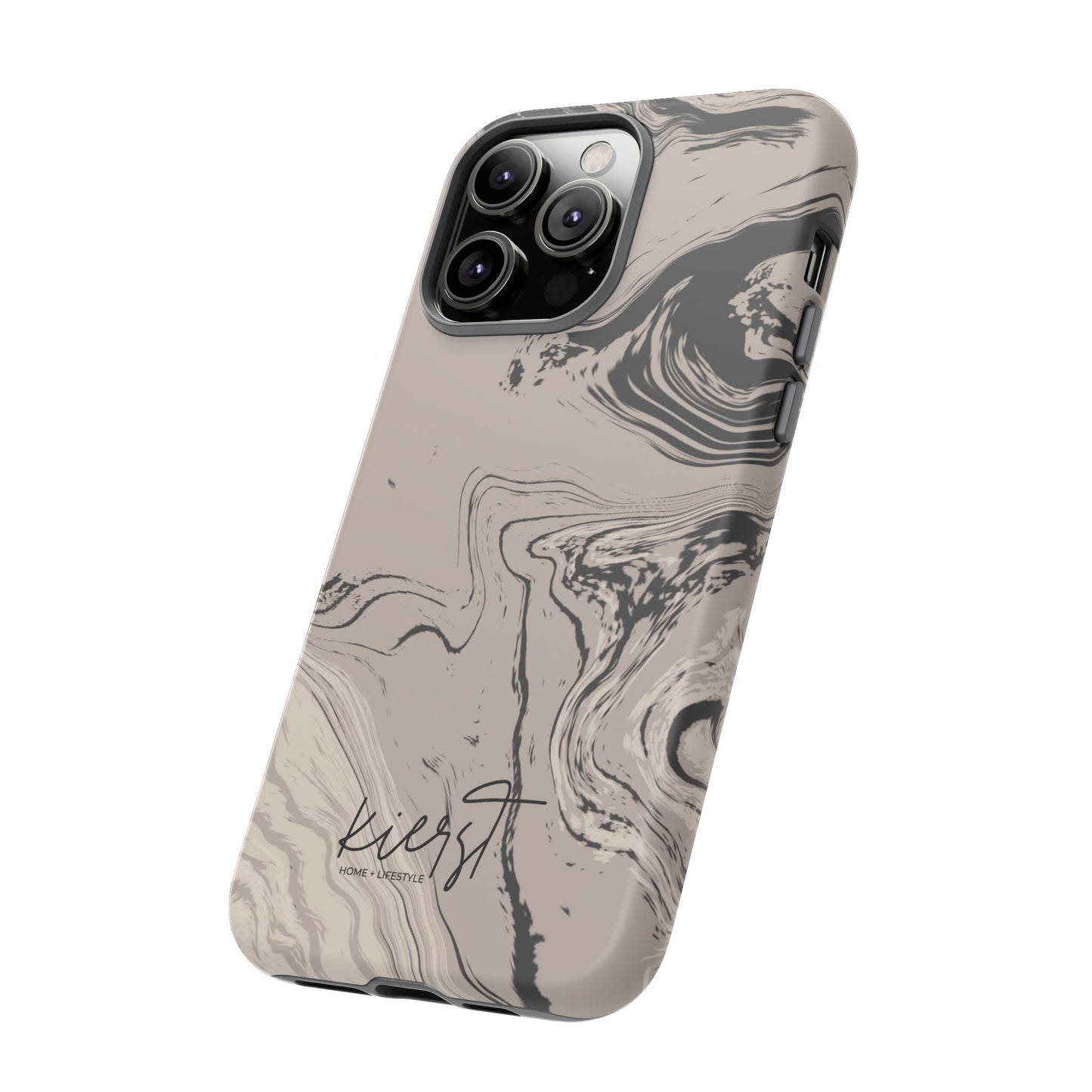 Cream, Grey, and Taupe Marble iPhone Case | A Bold Neutral Grounded in Softness