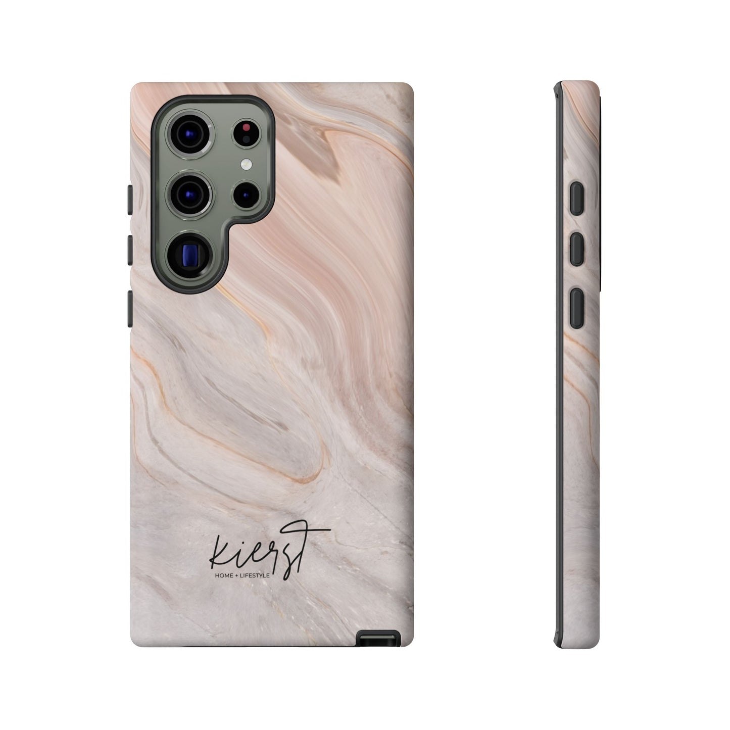 Blush Swirl Marble Samsung Galaxy Phone Case | Subtle Design, Timeless Tone