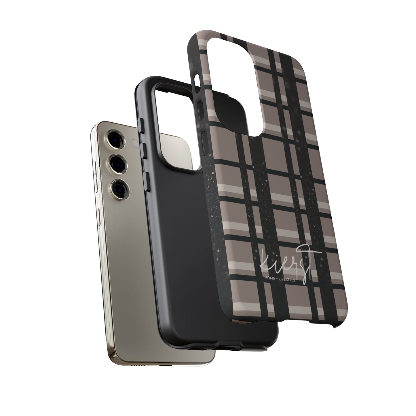 Elevated Neutrals Plaid Samsung Galaxy Case | Structured Style, Soft Edge