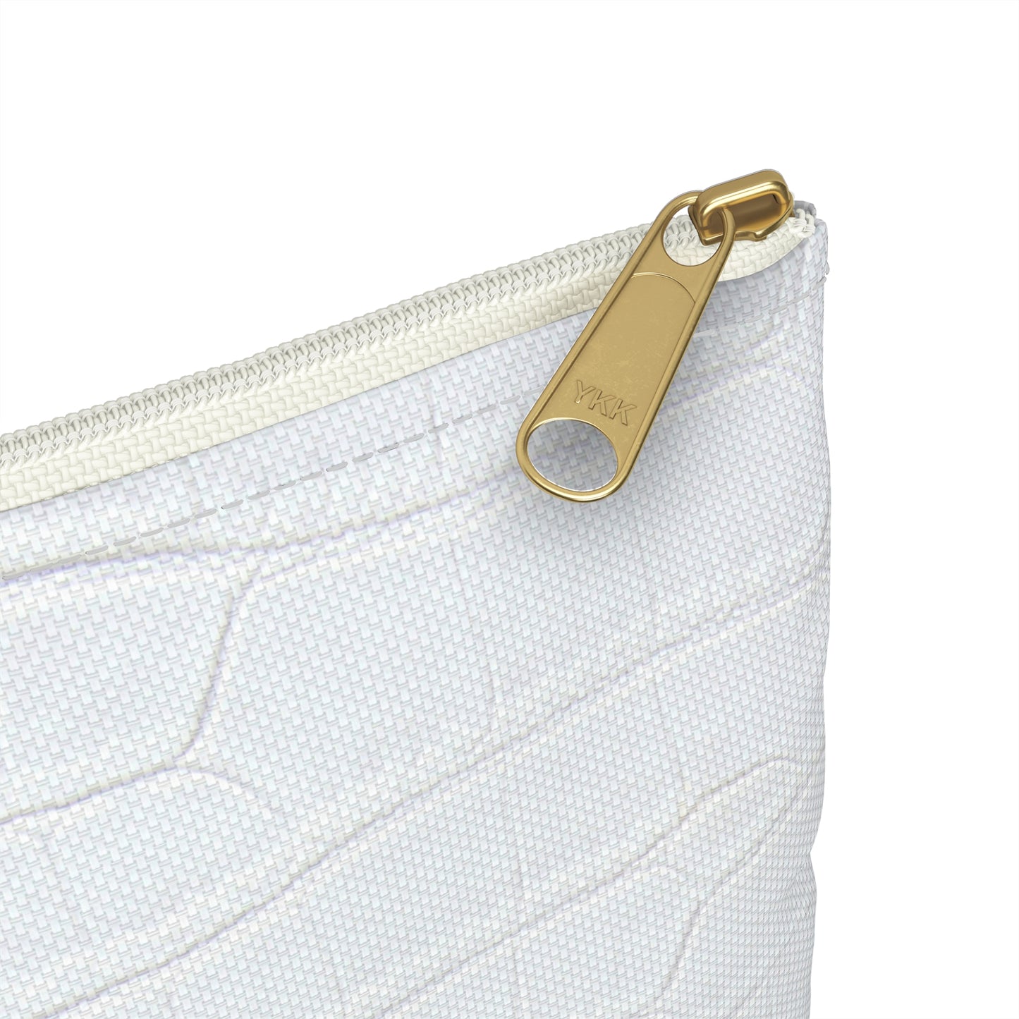 White Alligator Print Accessory Pouch | Subtle Texture-like, Statement Style