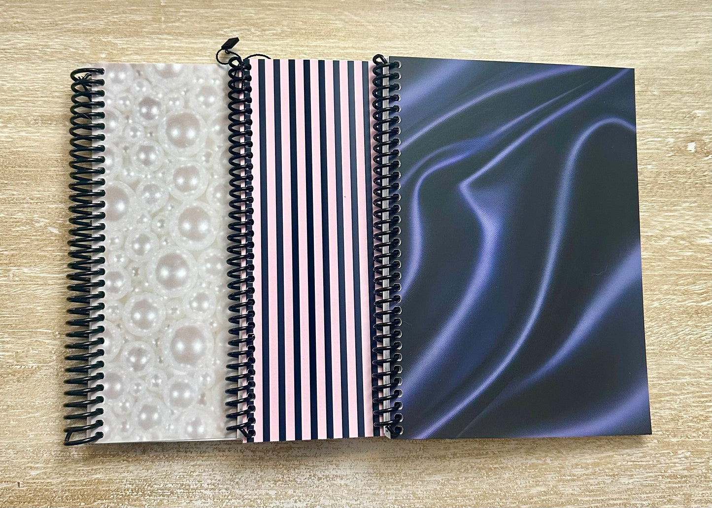 Navy Silk Print Notebook