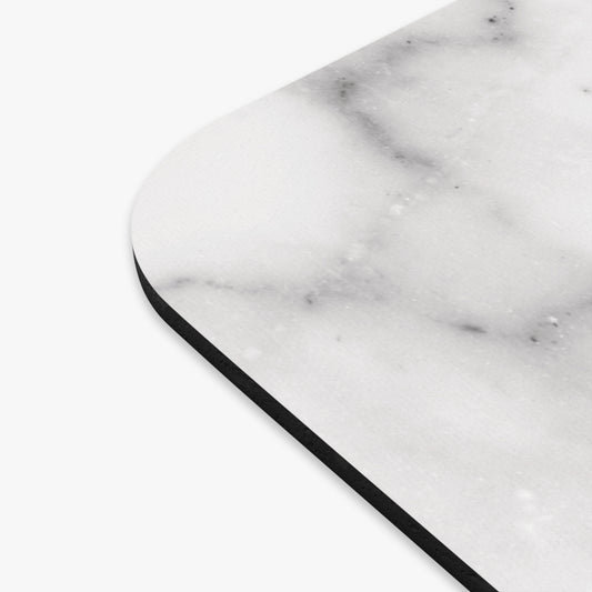 Lived-In Grey and White Marble Mouse Pad | Quiet Luxury for Everyday Clicks