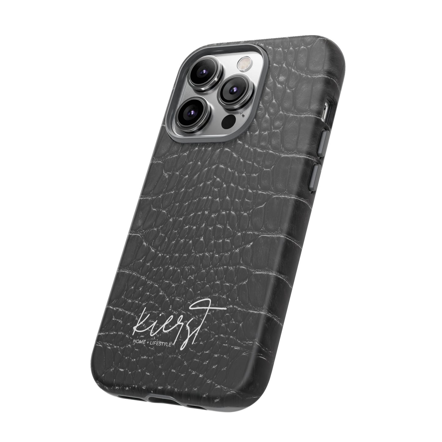 Black Alligator Print iPhone Case | Minimalist Edge Meets Everyday Function