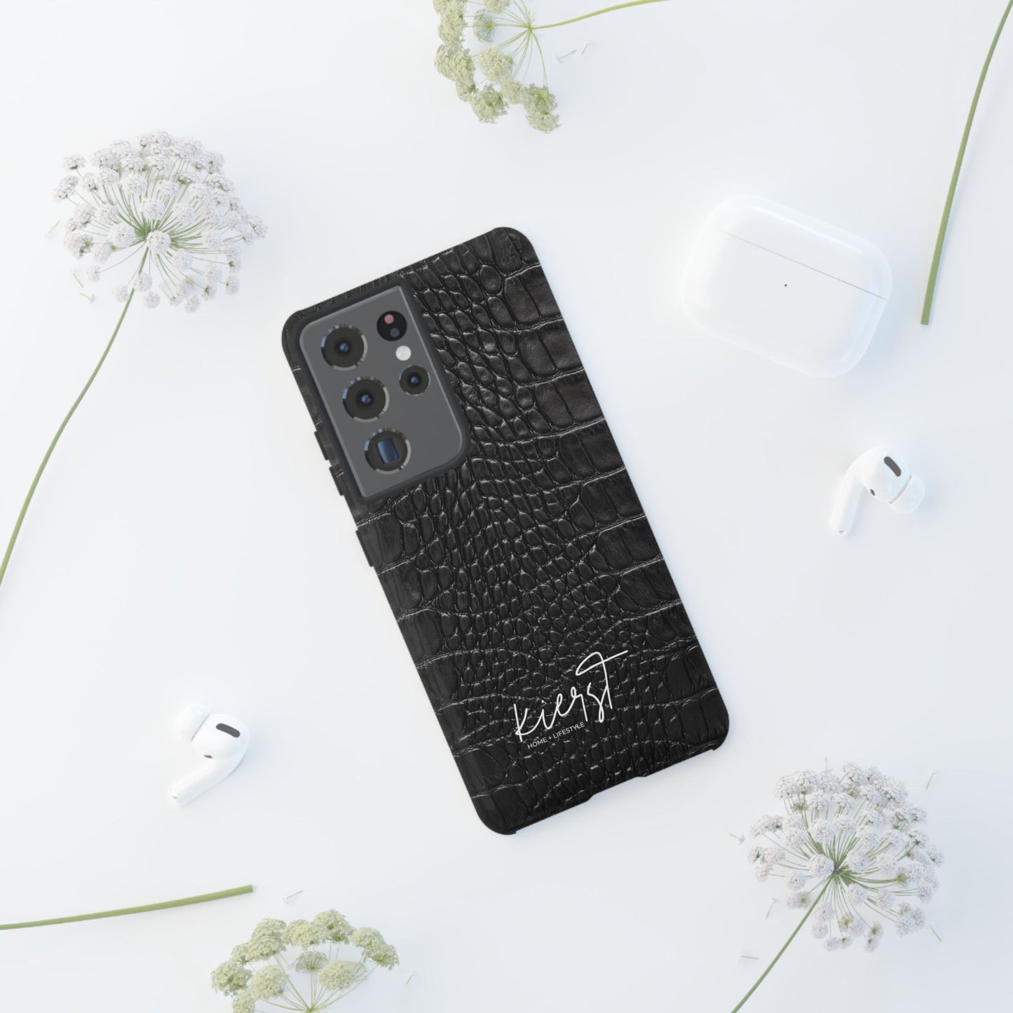 Black Alligator Print Samsung Galaxy Case | Refined Impact, Bold Simplicity
