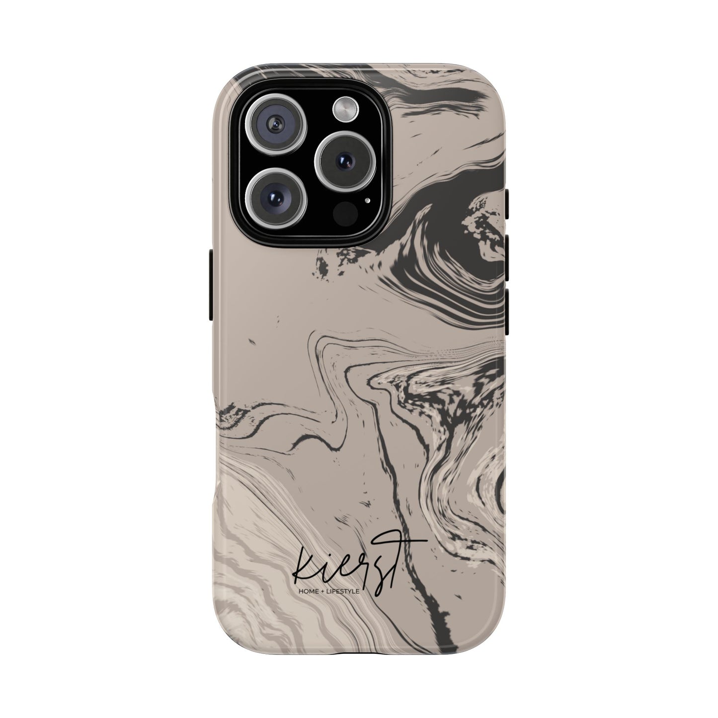 Cream, Grey, and Taupe Marble iPhone Case | A Bold Neutral Grounded in Softness