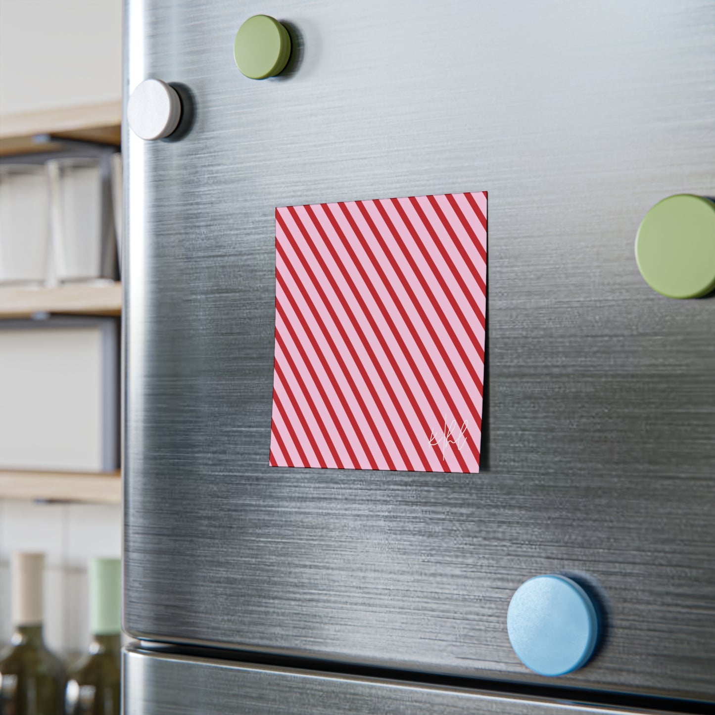 Holiday 25 Pink and Red Diagonal Striped Post-it® Note Pad