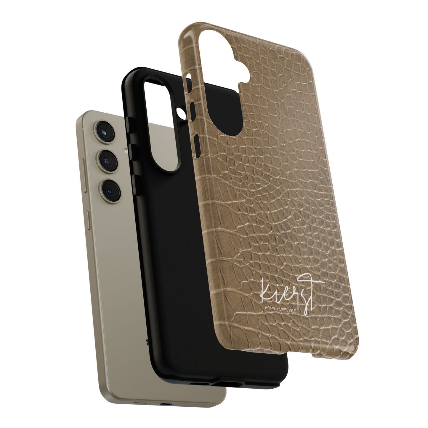 Tan Alligator Print Samsung Galaxy Phone Case | Subtle Statement, Everyday Style