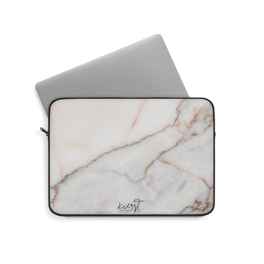 Warm White Marble Laptop Sleeve