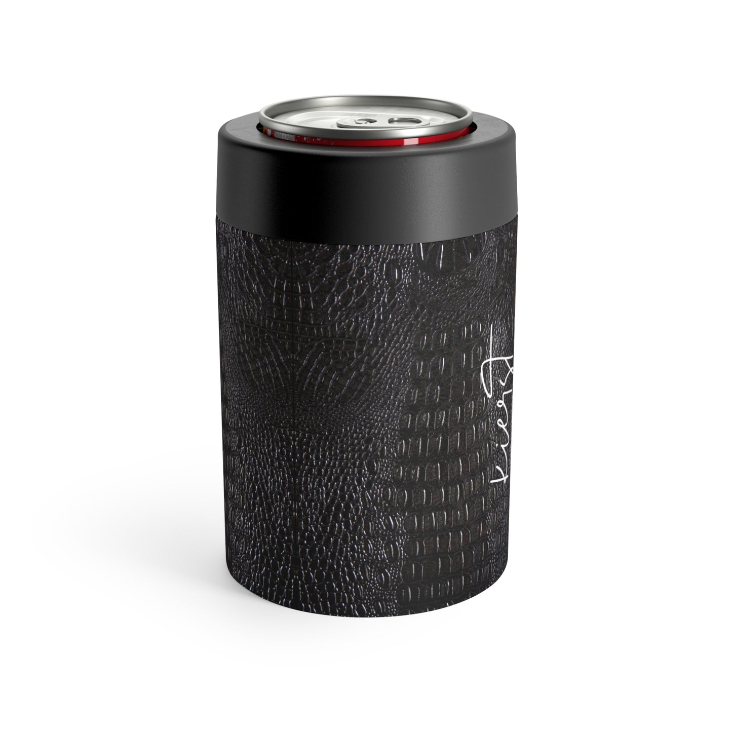 Black Alligator Print Can Holder – Sleek Matte Finish