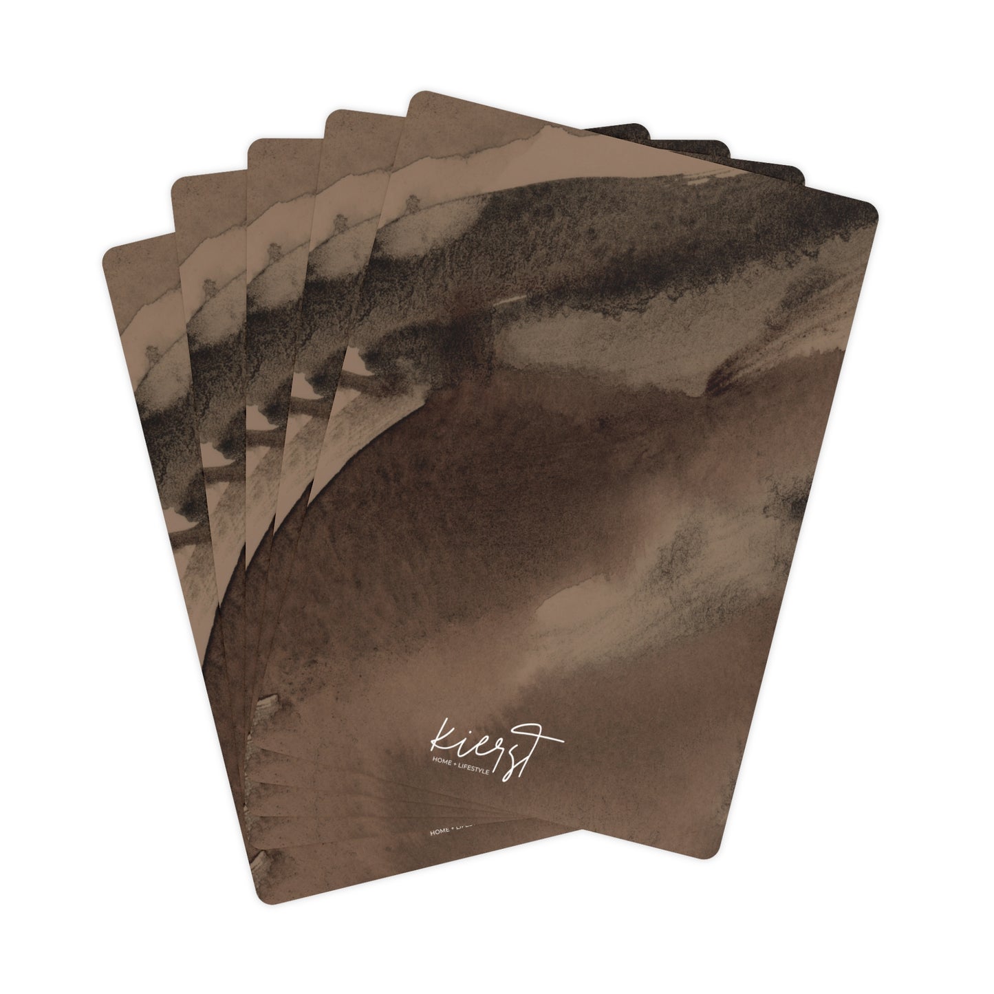 Brown Abstract Poker Playing Cards
