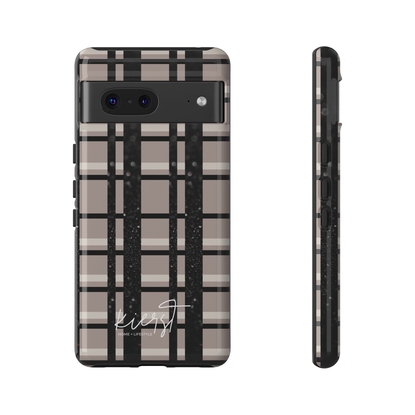 Elevated Neutrals Plaid Google Pixel Case | Taupe, Cream, & Black—Refined, Not Routine